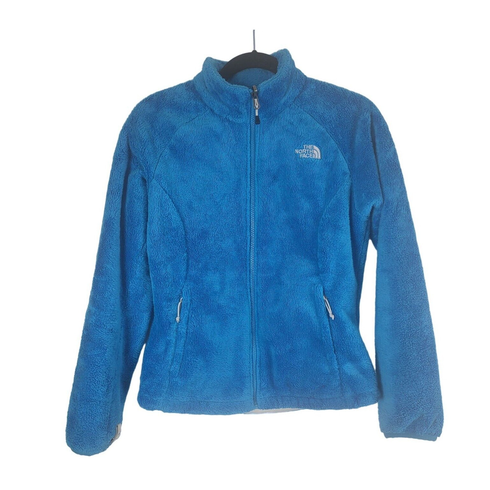The North Face Full Zip Fleece S Womens Blue Long‎ Sleeve Pockets Soft Warm